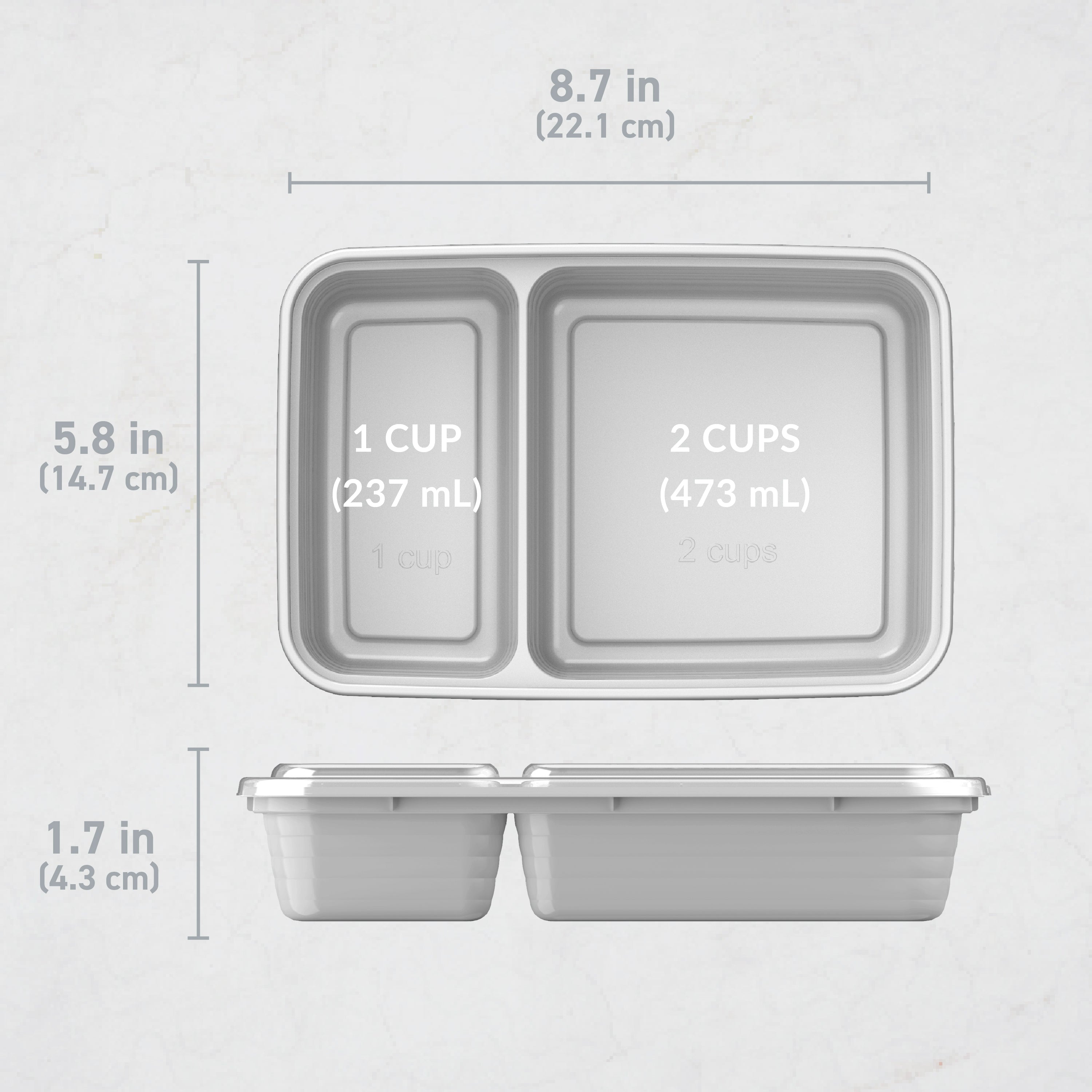 Bentgo Prep 2-Compartment Meal Prep Containers (20-Piece)